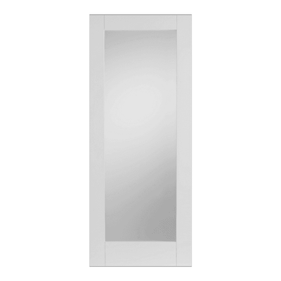 Mendes Deluxe White Primed 1 Light Shaker Clear Internal Glazed Door