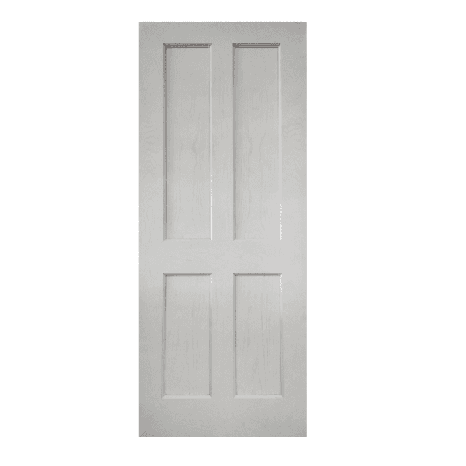 Mendes Essex White Primed Oak 4 Panel Internal Door