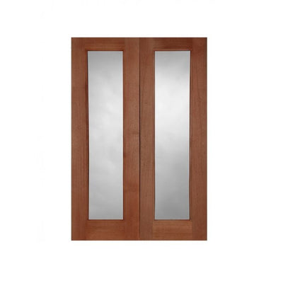Mendes French Pattern 20 Hardwood Unglazed External Door Pair