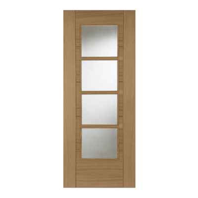 Mendes Iseo Crown Cut Pre-Finished Oak 4 light Internal Glazed Door