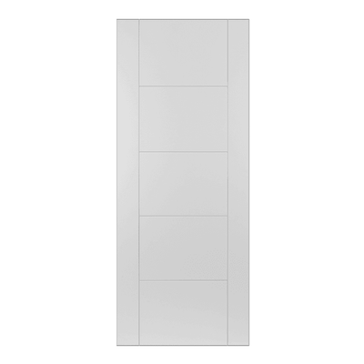Mendes ISEO Flush Grooved White Primed Internal Door