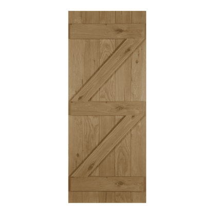 Mendes Ledged and Braced Un-Finished Oak Flush Internal Door