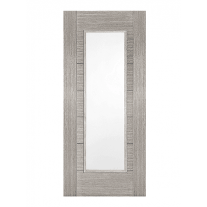 Mendes Light Grey Corsica 1 Light Clear Glazed FD30 Fire Door
