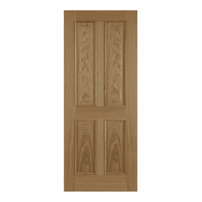 Mendes Raised Moulding Un-Finished Oak 4 Panel Internal Door