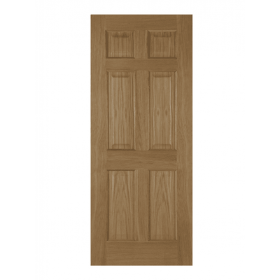 Mendes Recessed Un-Finished Oak 6 Panel FD30 Fire Door