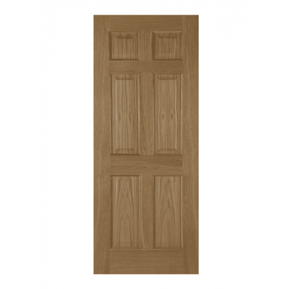 Mendes Recessed Un-Finished Oak 6 Panel Internal Door