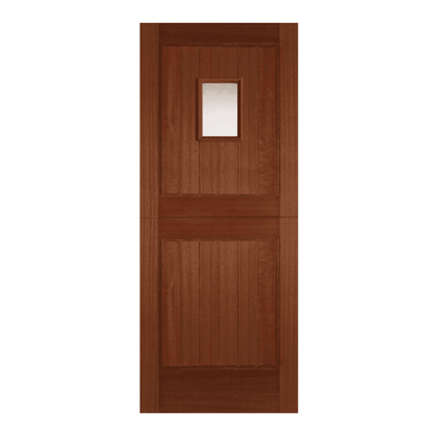 Mendes Stable 1 Light Hardwood Unglazed External  Door