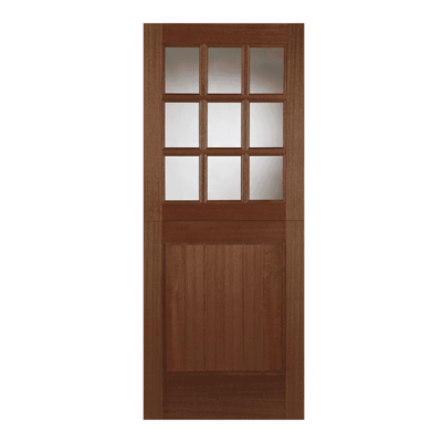 Mendes Stable 9 Light Hardwood Unglazed External Door