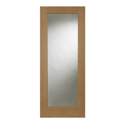Mendes Un-Finished Oak Pattern 10 Clear Glazed FD30 Fire Door