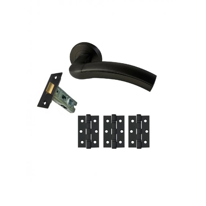 Intelligent Hardware Jade Developer Lever on Rose in Matt Black RAL9004