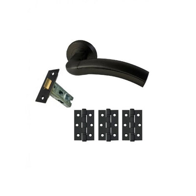 Intelligent Hardware Jade Developer Lever on Rose in Matt Black RAL9004