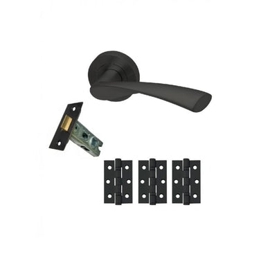 Intelligent Hardware Zeta Developer Lever on Rose in Matt Black RAL9004