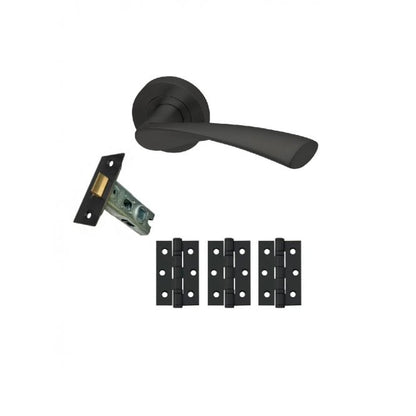 Intelligent Hardware Zeta Developer Lever on Rose in Matt Black RAL9004