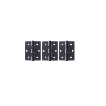 Atlantic Ball Bearing Hinges 3" x 2.5" x 2.5mm set of 3 - Matt Black