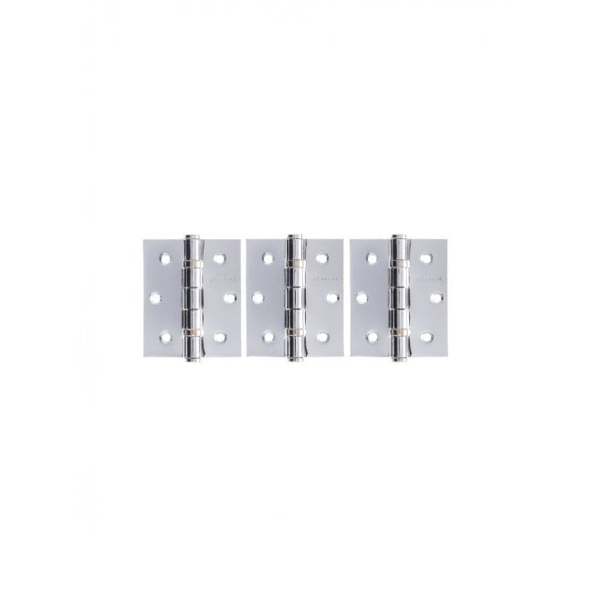 Atlantic Ball Bearing Hinges 3" x 2.5" x 2.5mm set of 3 - Polished Chrome