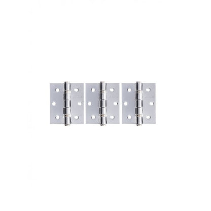 Atlantic Ball Bearing Hinges 3" x 2.5" x 2.5mm set of 3 - Polished Chrome