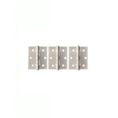 Atlantic Ball Bearing Hinges 3" x 2.5" x 2.5mm set of 3 - Satin Nickel