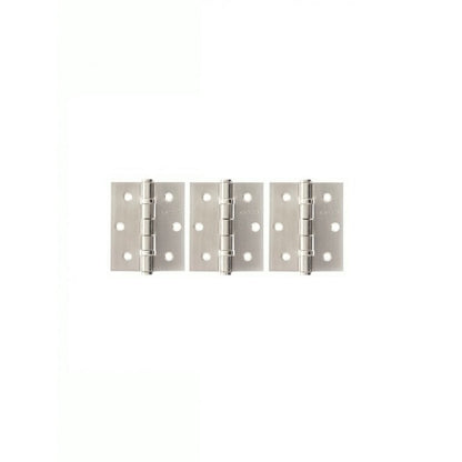 Atlantic Ball Bearing Hinges 3" x 2.5" x 2.5mm set of 3 - Satin Nickel