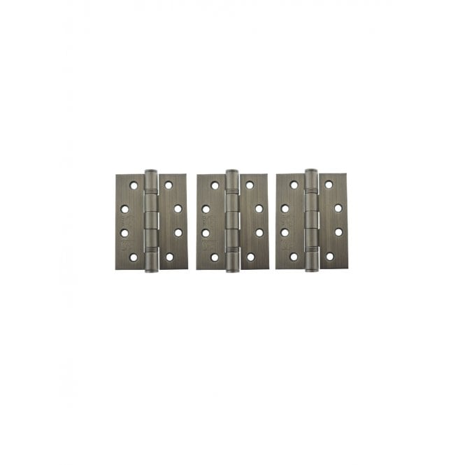 Atlantic Ball Bearing Hinges Grade 13 Fire Rated 4" x 3" x 3mm set of 3 - Urban Bronze