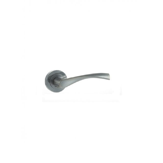 Atlantic Eco Aqua Aluminium Lever on Round Rose - Satin Chrome