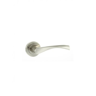 Atlantic Eco Aqua Aluminium Lever on Round Rose - Satin Nickel/Polished Nickel