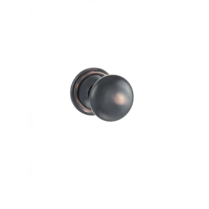Atlantic Old English Harrogate Solid Brass Mushroom Mortice Knob on Concealed Fix Rose - Antique Copper