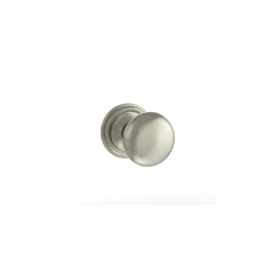 Atlantic Old English Harrogate Solid Brass Mushroom Mortice Knob on Concealed Fix Rose - Satin Nickel