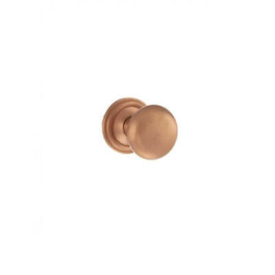 Atlantic Old English Harrogate Solid Brass Mushroom Mortice Knob on Concealed Fix Rose - Urban Satin Copper