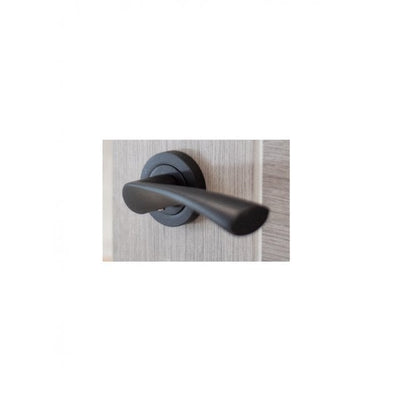 Atlantic Status Colorado Lever on Round Rose - Matt Black