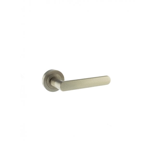 Atlantic Status Michigan Lever on Round Rose - Satin Nickel