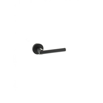 Atlantic Status Nebraska Lever on Round Rose - Matt Black