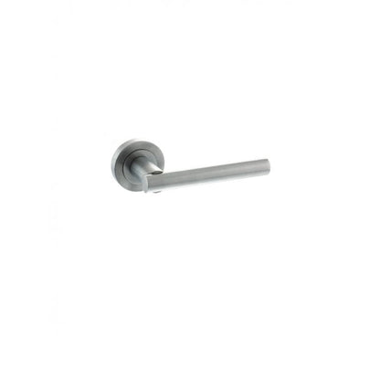 Atlantic Status Nebraska Lever on Round Rose - Satin Chrome