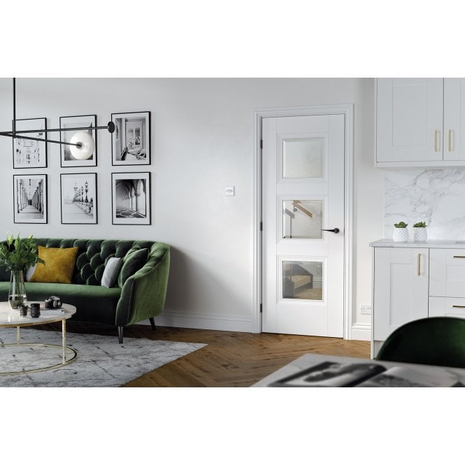 LPD White Amsterdam Internal Glazed Door 3L