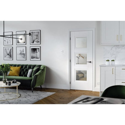 LPD White Amsterdam Internal Glazed Door 3L