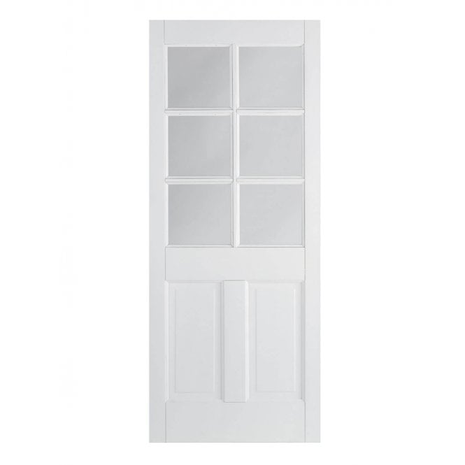 LPD White Canterbury 2-Panel Internal Glazed Door 6L