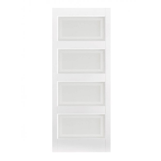 LPD White Contemporary Internal Glazed Door 4L