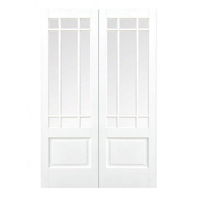 LPD White Downham Internal Glazed Door 9L Pair