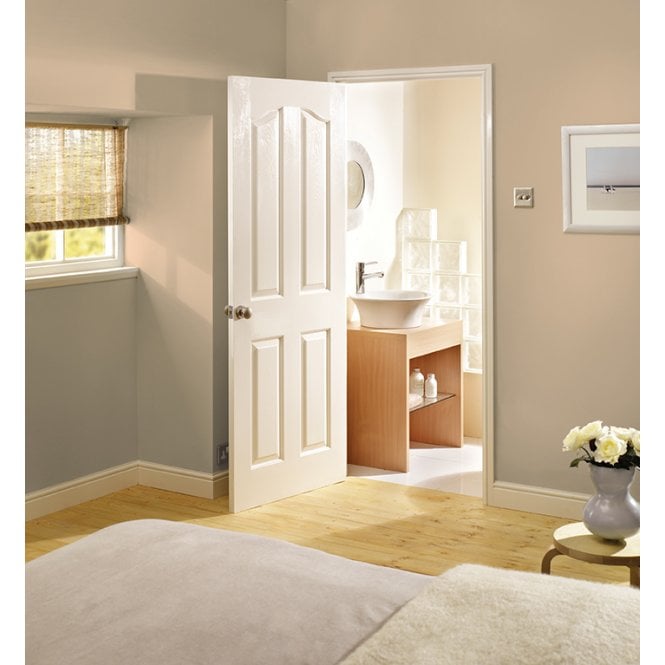 LPD White Moulded Mayfair 4-Panel Internal Door