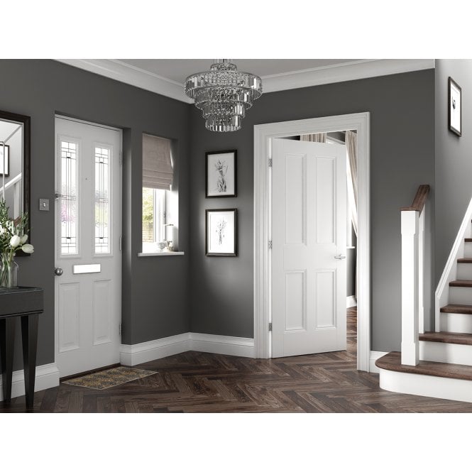 LPD White Nostalgia 4-Panel Internal Door