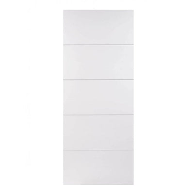 LPD White Moulded Horizontal Four Line FD30 Fire Door
