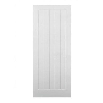 LPD White Moulded Textured Vertical 5P FD30 Fire Door