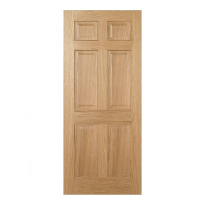 LPD Regency Pre-Finished Oak 6 panel FD30 Fire Door