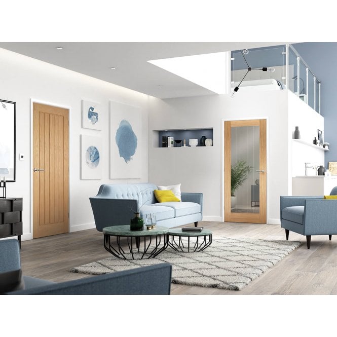 LPD Oak Vancouver Glazed FD30 Fire Door