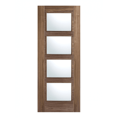LPD Walnut Vancouver Glazed FD30 Fire Door