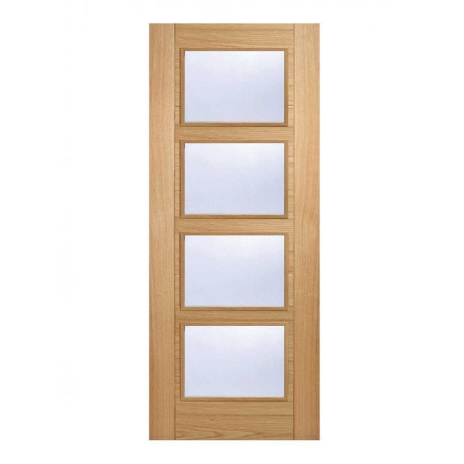 LPD Oak Vancouver 4 Light Glazed FD30 Fire Door