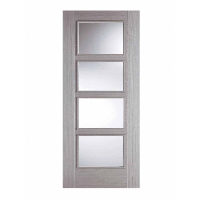 LPD Light Grey Vancouver 4 Light Glazed Fire Door