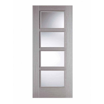 LPD Light Grey Vancouver 4 Light Glazed Fire Door