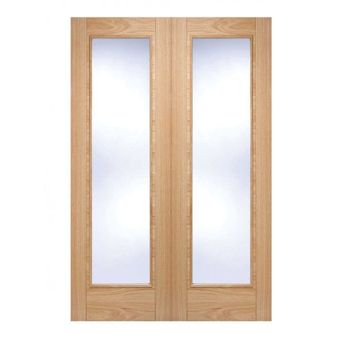LPD Oak Vancouver Internal Glazed Door Pair