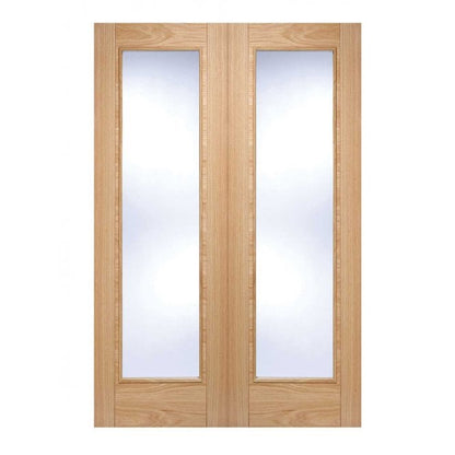 LPD Oak Vancouver Internal Glazed Door Pair