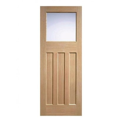 LPD 1930's Oak 4 Panel Internal Glazed Door